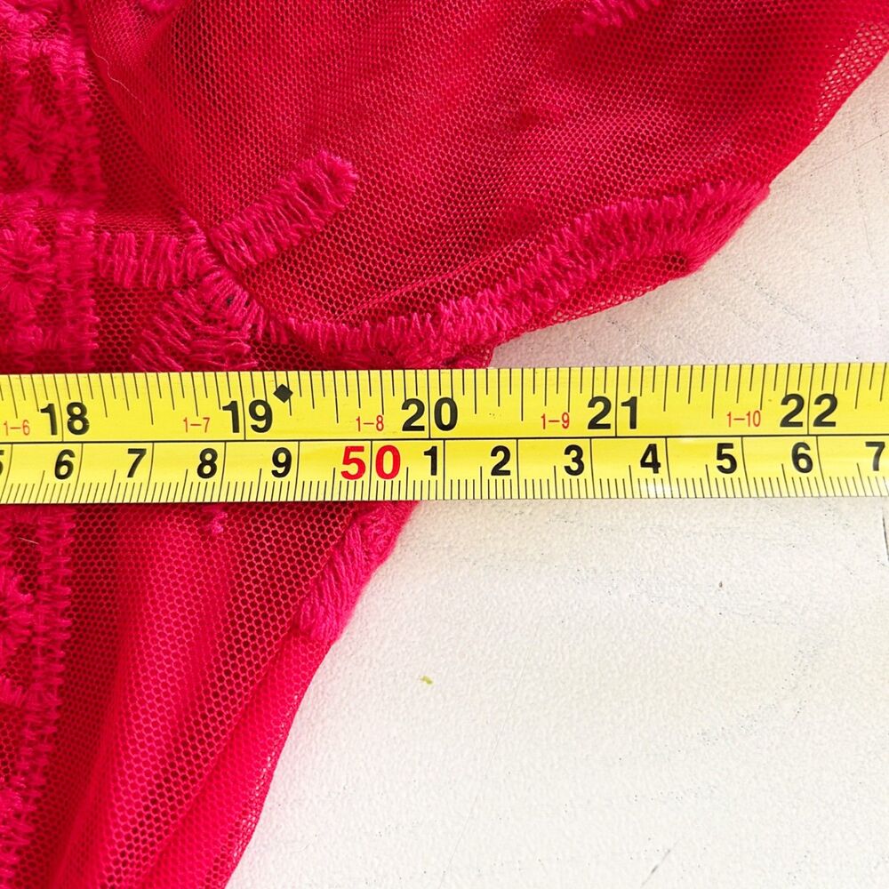 Socialite Red Sheer Lace Maxi Dress Romper Shorts (XL) Garden Wedding Party - Picture 15 of 15